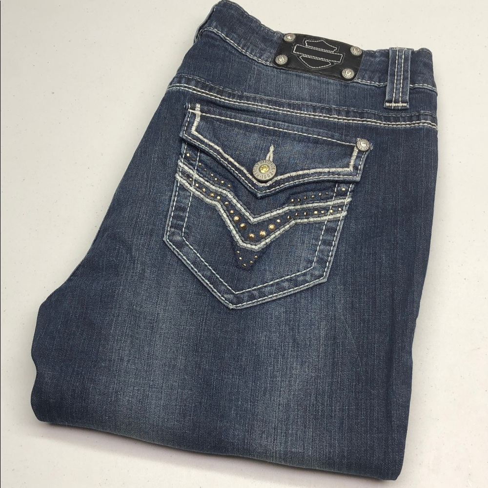 LIKE NEW HARLEY-DAVIDSON BOOTCUT JEANS 12/31x32 ⭐️